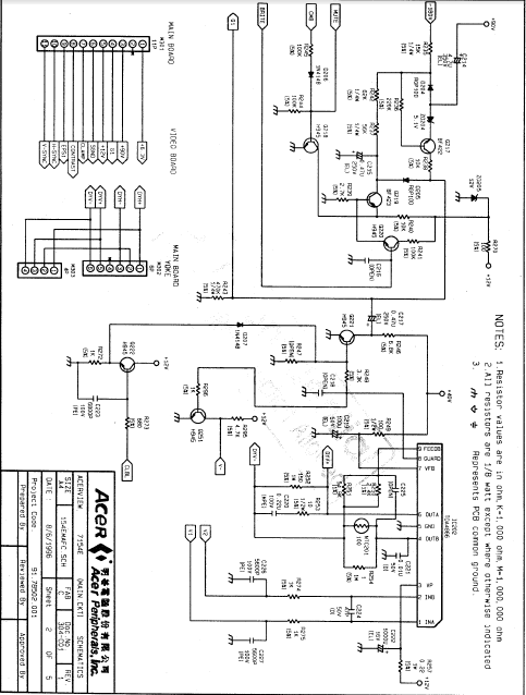 ACER 7154E Schematics