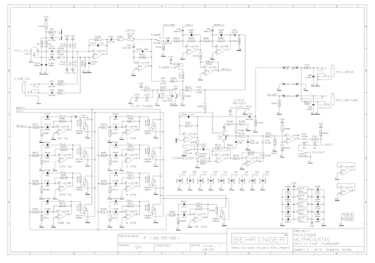 BEHRINGER ACX1800 Ultracoustic Schematics