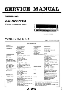 AIWA AD-WX110 Service Manual