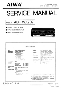 AIWA AD-WX707 Service Manual