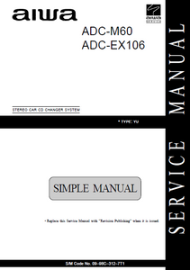 AIWA ADC-M60 Stereo Car CD Changer System Service Manual