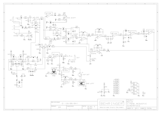 BEHRINGER ADI21 V-tone Acoustic Schematic