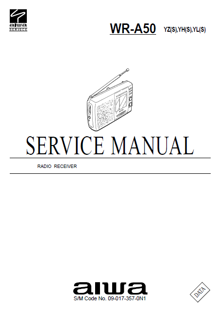 AIWA WR-A50 Radio Receiver Operation Manual
