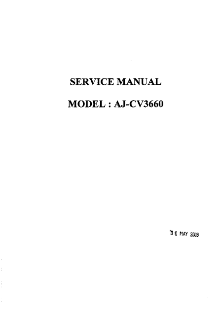 AKAI Model AJ-CV3660 Service Manual