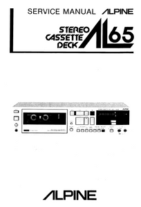 ALPINE AL-65 Stereo Cassette Deck Service Manual