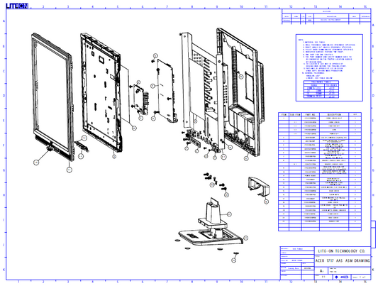 Acer AL1917 TFT Schematics