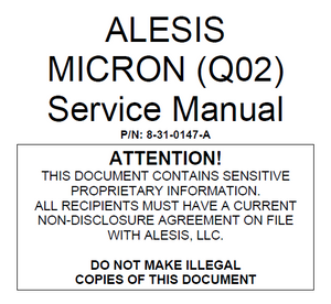 ALESIS Micron Q02 Service Manual