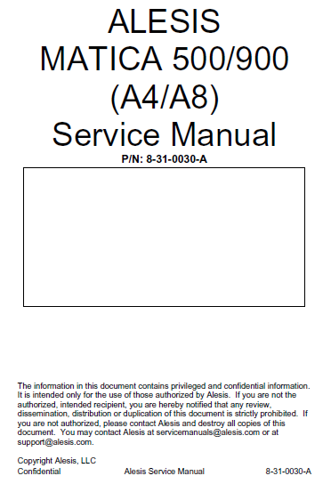 ALESIS Matica_500-900_pwr_sm Service Manual