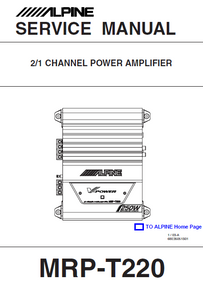ALPINE MRP-T220 Channel Power Amplifier Service Manual