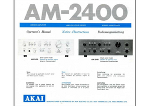 AKAI AM-2400 Operator's Manual