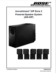 BOSE AM-30P Zone2 Speaker System Service Manual