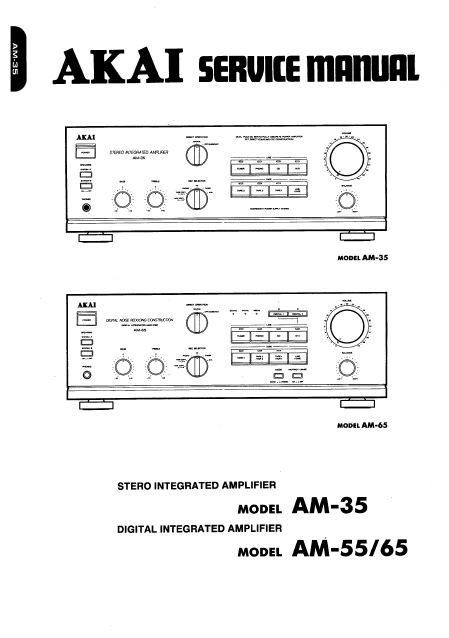 AKAI Model AM 35 and AM 55-65 Service Manual