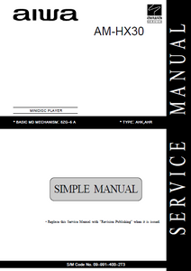 AIWA AM-HX30 Minidisc Simple Manual