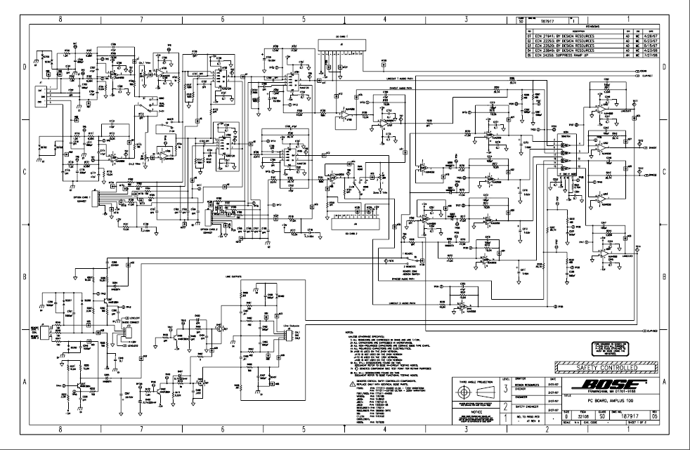 BOSE AMPLUS100 PCB Schematics