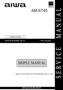 AIWA AM-ST40 MD Player AHR Simple Manual