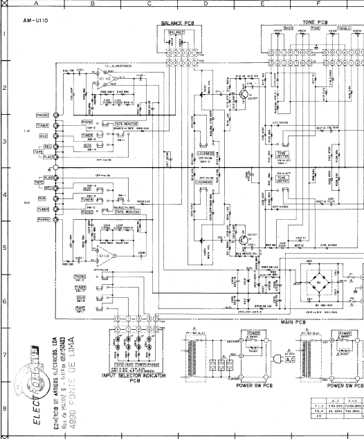 AKAI AM-U110 Schematics