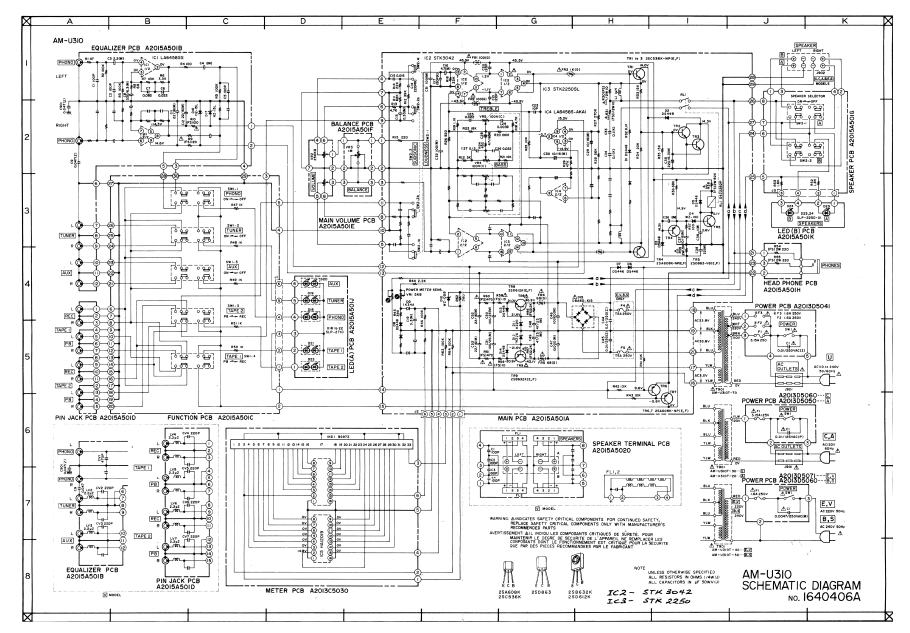 AKAI AM-U310 Schematic