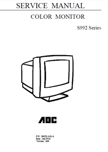 AMC AOC-S992 Series Color Monitor Service Manual