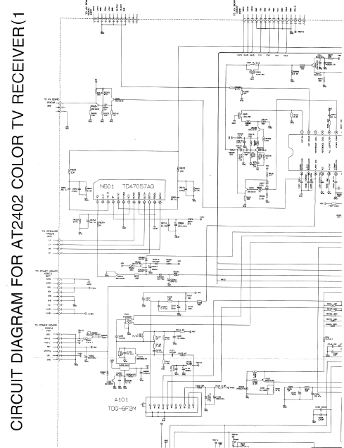 AMC APEX-AT22402 Color TV Receiver Schematics