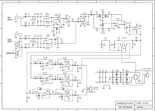 American Audio APX-152 Powered Speaker Schematic