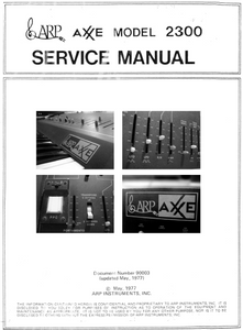 ARP AXXE2300 Service Manual