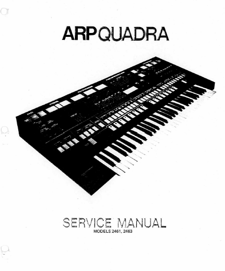 ARP Quadra-2460 Instruments Service Manual