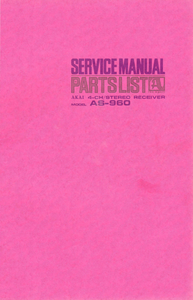 AKAI AS-960 4-Channel Stereo Receiver Service Manual