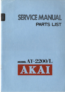 AKAI AT-2200L Parts List Service Manual