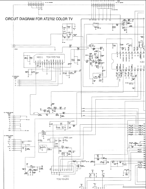 AMC APEX-AT2702 Color TV Receiver Schematics