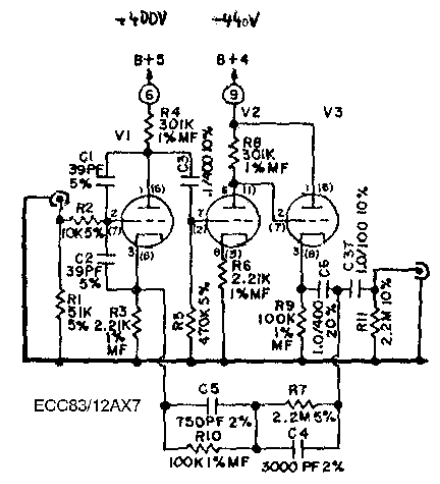 AUDIO RESEARCH SP3 Preamplifier Schematics