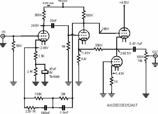AUDIO RESEARCH Tube Preamplifier Schematics
