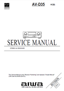 AIWA AV-D35 HC Revision Data Service Manual