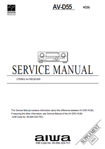 AIWA AV-D55 HC Stereo Supplement Service Manual