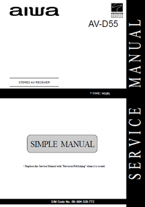 AIWA AV-D55 HC Stereo Receiver Service Manual
