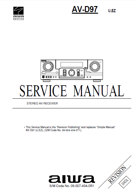 AIWA AV-D97 U EZ Stereo Revision Service Manual