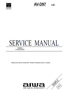 AIWA AV-D97 U EZ Stereo Receiver Service Manual