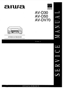 AIWA AV-DV70 U Stereo Receiver Service Manual