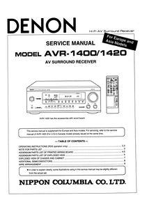 DENON AVR-1400_1420 EUR ASIA Service Manual