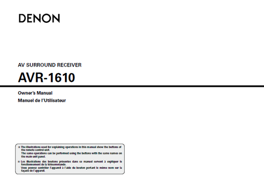 DENON AVR-1610-OM_E_004B Service Manual