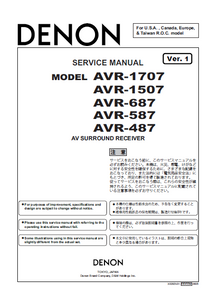 DENON AVR-1707  1507 687 587 487 v1 Service Manual