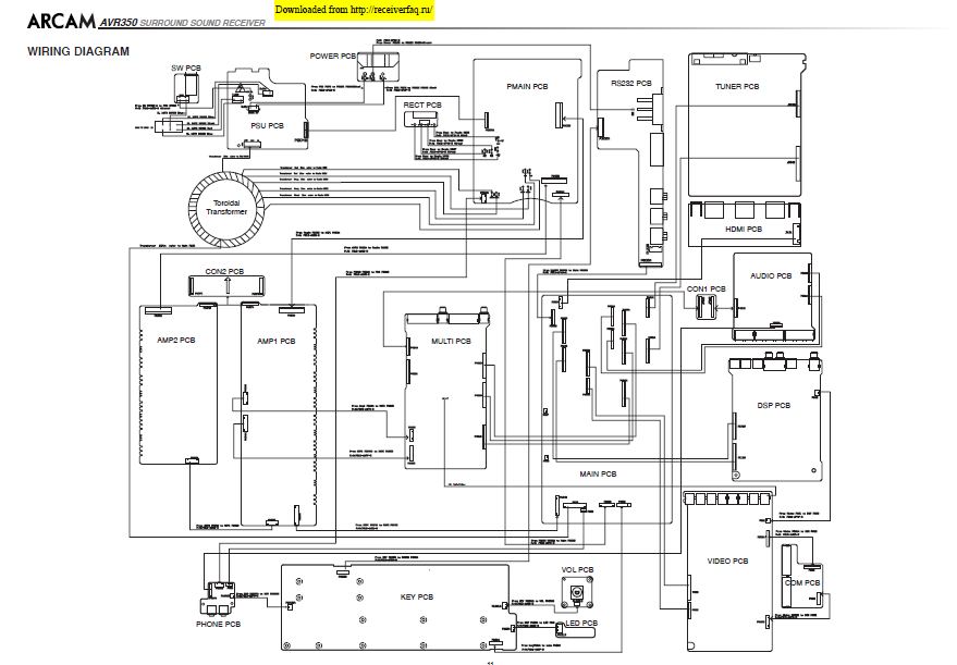 DENON AVR-350 Wiring Schematics