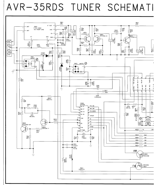 Harman Kardon Model AVR 35RDS Tuner Schematics – Electronic Service Manuals