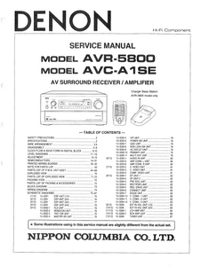 DENON AVR-5800 AVC-A1SE Service Manual