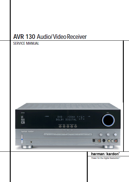 Harman Kardon AVR 130 Service Manual