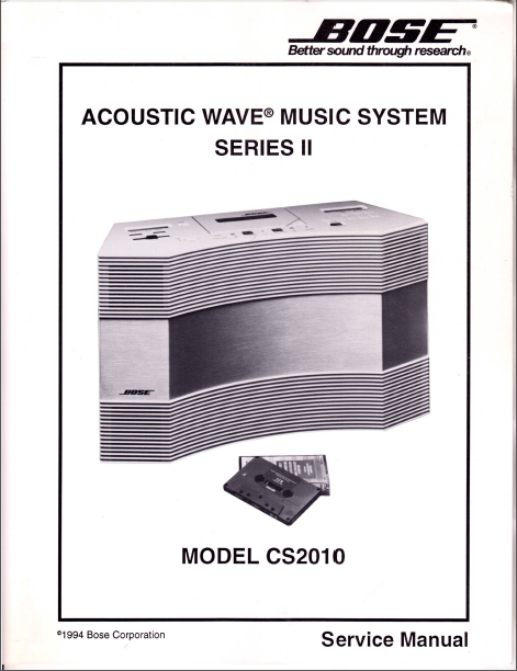 BOSE AW CS2010 Music System Series II Service Manual