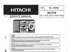 Hitachi AXC10 Service Manual