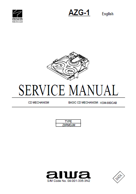 AIWA AZG-1 Z8RDMJM Service Manual