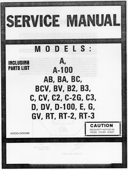 Hammond A-100 RT-3 Service Manual