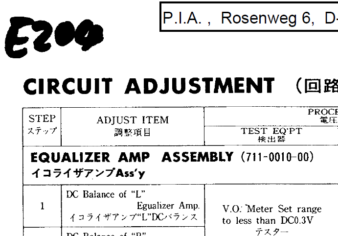 Accuphase E-204 Schematics