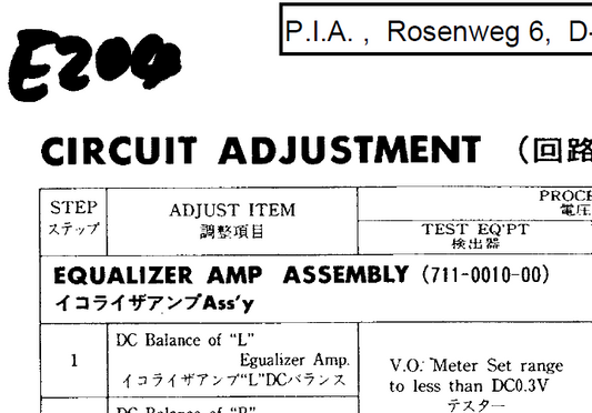 Accuphase E-204 Schematics